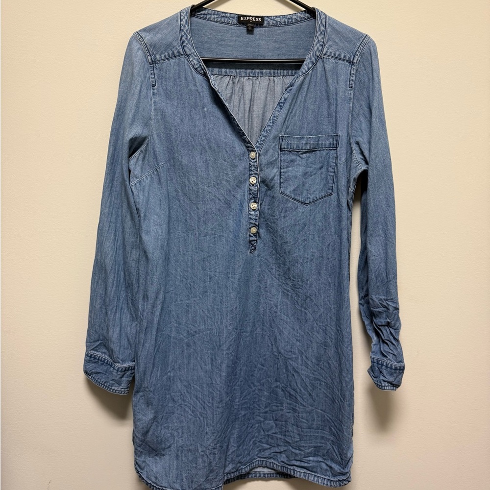 Express Blue Denim Dress